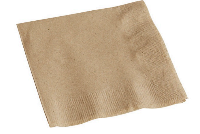 Beverage Napkin 10"x10" Natural 1ply Embossed 5m/cs