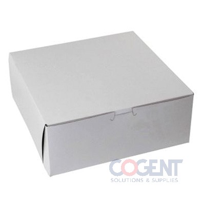 Bakery Box 10x10x4 White 1pc LC 6C-M 12C-R .020 100/cs