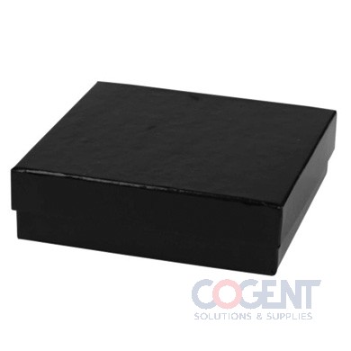 Jewelry Box 33 Black Gloss 3.5x3.5x1 w/Ctn  100/cs