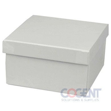 Jewelry Box 34 White Krome 3.5x3.5x2 w/Ctn 100/cs