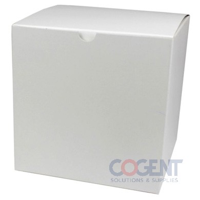 Gift Box White Gloss Gray Int 7x7x7 1Pc 100/cs 54107