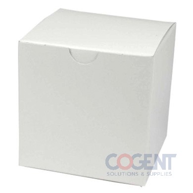 Gift Box 4x4x4 White Gloss 1pc Folding 100/cs 54111-000