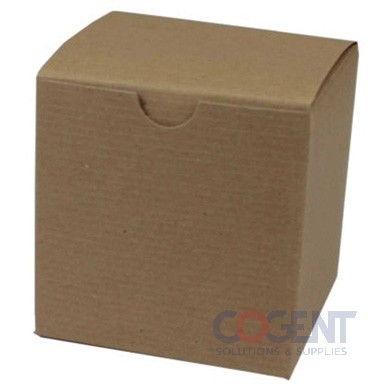 Gift Box 4x4x4 Rec Kraft Pin 1pc Folding 100/cs 54111-197