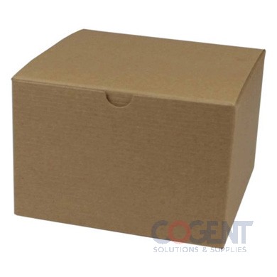 Gift Box 6x6x4 Rec Kraft Pin 1pc Folding 100/cs 54113-197