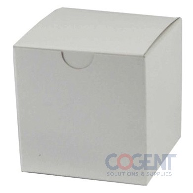 Gift Box 3x3x3 White Gloss 1pc Folding 100/cs 54180-000