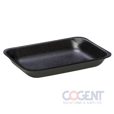 Foam Tray 2PP Black 8.3"x5.3"x1" 400/cs