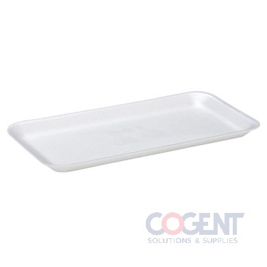 Foam Tray 10S White 10.7"x5.8"x.6" 500/cs