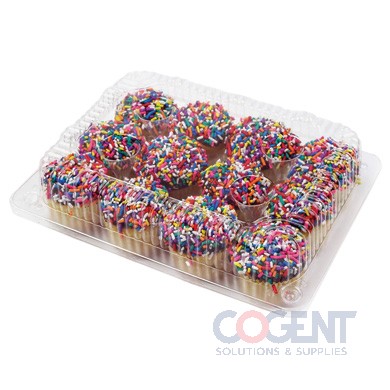 12 Count Mini Cupcake Cont H/L Clear 300/cs