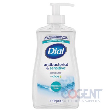 Dial Antibacterial Soap Pump Sensitive Skin, F.F. 12/11oz