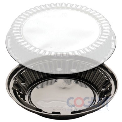 Pie Base Black 8" Clear Top PS w/1-1/2" 100/cs          DWFINE