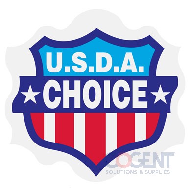 Label USDA Choice Shield Red White & Blue 1m/rl