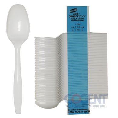 Cutlery Refill Spoon White 5.5" SmartStock PP 40/pk 24pk/cs