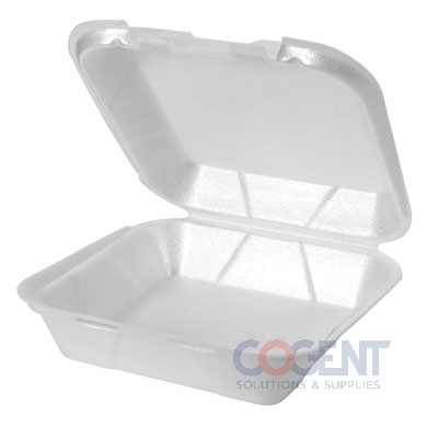 Container Foam H/L White 8.25"x8"x3" 200/cs