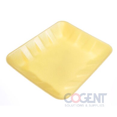 Foam Tray 4DHD Yellow 9.3"x7.2"x1.3" 500/cs