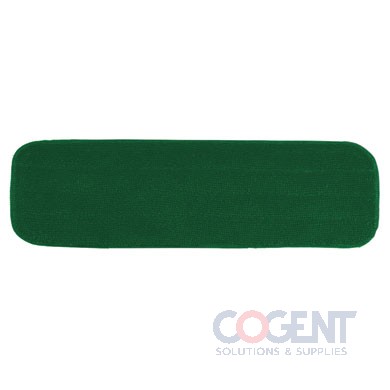 Microfiber 18" Green Wet Mop Flat Pad Velcro Type Backing GS