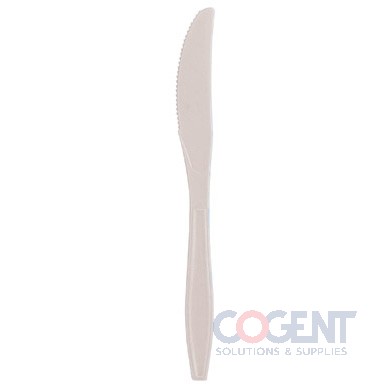 Cutlery White PP Knife Medium Weight (10/100) 1m/cs