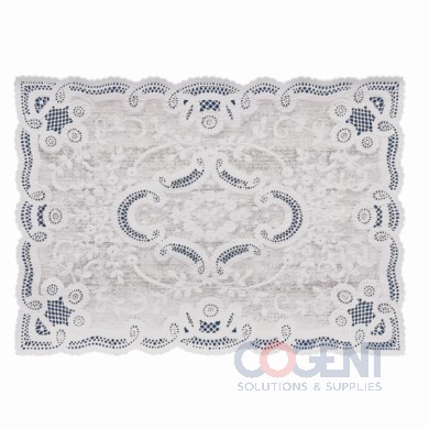 Placemat White Lace 10"x14" Doilie Normandy  1m/cs
