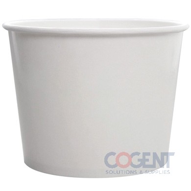 Paper Food Container 32oz White Dbl Poly 142mm 600/cs C-KDP32W