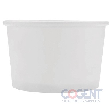 Food Container 5oz White Paper Double Poly 1m/cs    C-KDP5W