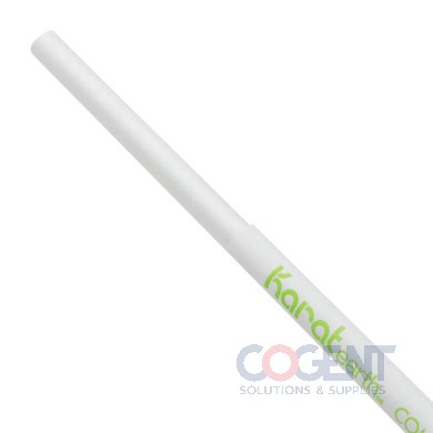 Paper Straw Jumbo 7.75" White Wrapped 4/500 2000/cs KE-C9300W