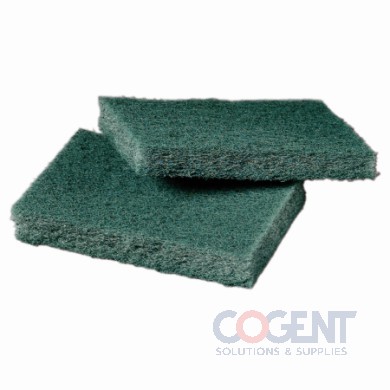 Scrub Pad 3x4.5 Dk Grn Scotch-Brite 9650 40/bx 2bx/cs