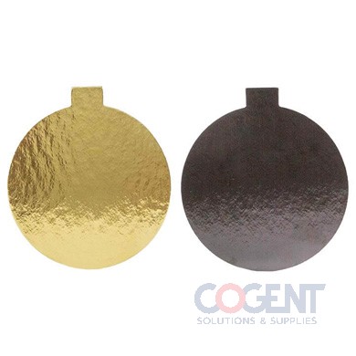 Mono-Portion Round Gold Board 3-1/8" w/tab #8 UOM=PK   200/PK