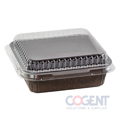 Baking Mold Lid 4x4x.5 Sq Clear PET Dome 560/cs V9M63013   Nova