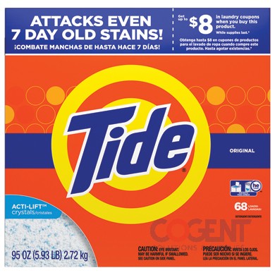 Tide HE Laundry Det Orig. Scent Powder 3/95oz/cs  PGC84997