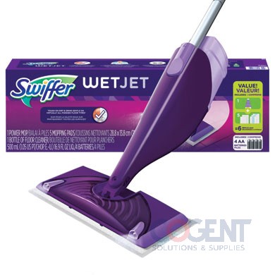 Swiffer WetJet Mop Starter Kit 46" Handle Silver/Purple