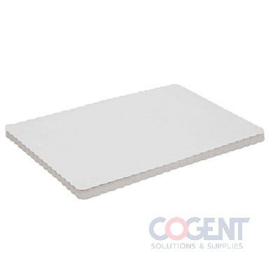 Placemat White 12.75x16.75 Emb/ Scalloped edges 1m/cs  PG01009
