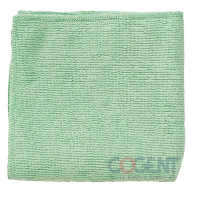 Microfiber Cleaning Cloth 16x16 Green 24/pk RCP1820582
