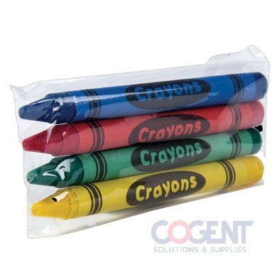 Crayons 4-Pack RD/BL/GR/YW 125/4/CS
