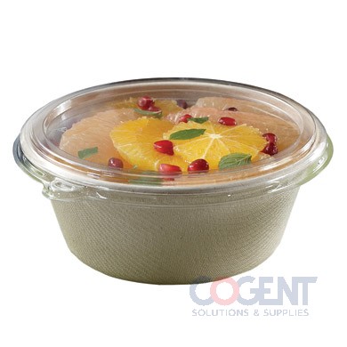 Clear Flat Lid for 16oz Pulp Bowl 500/cs PET