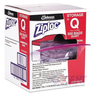 Poly Bag Ziploc 10.5x11 1.75mil 1gal Writing Block 250/cs 94602