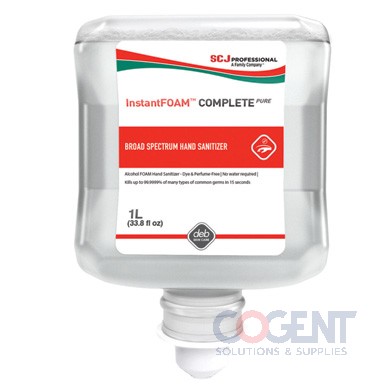 InstantFOAM Complete 80% Alcohl Sanitizer 1Ltr/Cart 6/cs