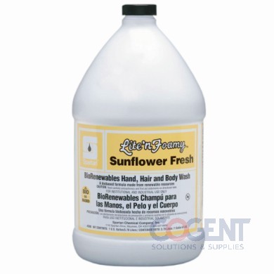 Lite'n Foamy Hand, Hair & Body Wash Sunflower 4gl/cs