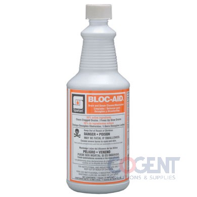 Bloc-Aid Drain/Sewer Cleaner 12-32oz/cs