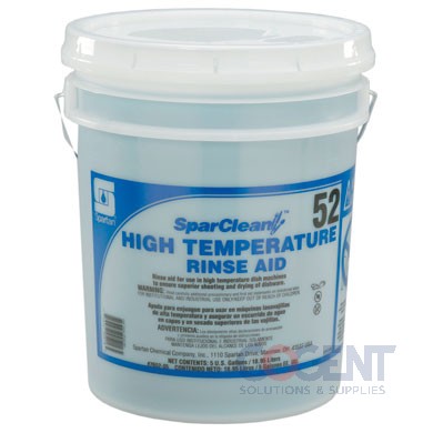 High Temp Rinse Aid 52 5gal SparClean Wearwash 5gal/pl 7652