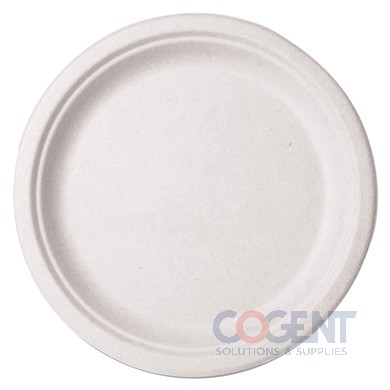 Nourish Molded Compstble Plate Sugarcane 10" dia Wht 500/cs