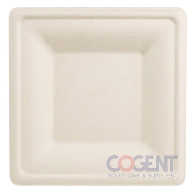 Plate Square Fiber 6" 1000/cs                  World